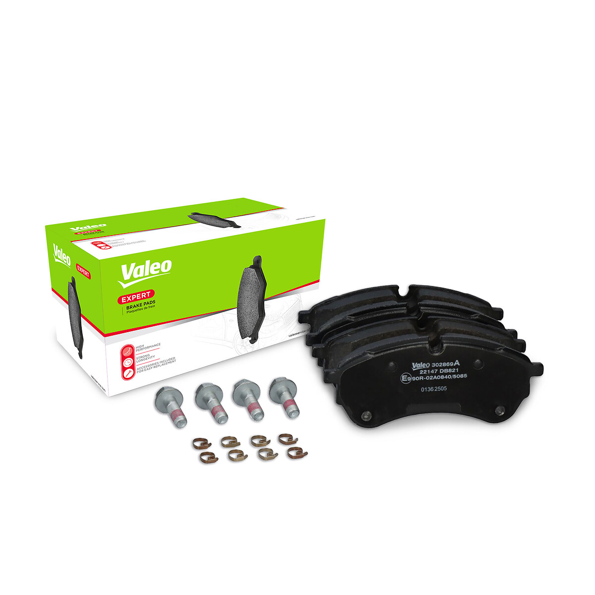 Jeu de 4 plaquettes de frein VALEO ref. 302869A